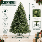 Lush Full Green Artificial Christmas Tree - Realistic Xmas Tree for Festive Home Decoration, 7ft/8ft/9ft