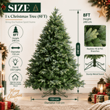 Lush Full Green Artificial Christmas Tree - Realistic Xmas Tree for Festive Home Decoration, 7ft/8ft/9ft