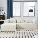 Oversized Cloud Sofa - Modular L Shape Sectional Sofa in Chenille Boucle