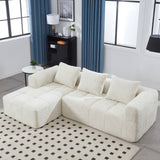 Oversized Cloud Sofa - Modular L Shape Sectional Sofa in Chenille Boucle