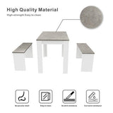 3-Piece Rectangular Dining Set with Two Benches for Kitchen - PAD-2461D