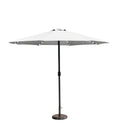 LED Garden Parasol with Steel Pole - 8 Rib, Crank Handle & Vented Canopy