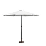 LED Garden Parasol with Steel Pole - 8 Rib, Crank Handle & Vented Canopy