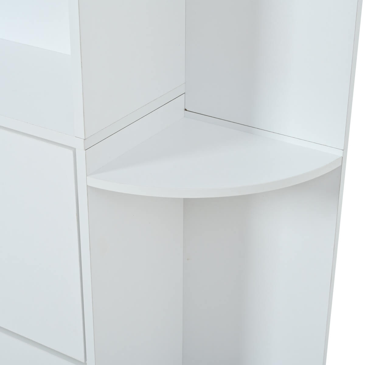 Hallway Storage Unit with Coat Rack - Shoe Cabinet with 6 Flip Drawers, 8 Hooks & 5 Shelves, White
