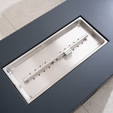 LYRIN Terrafab Gas Fire Pit Table with Side Table