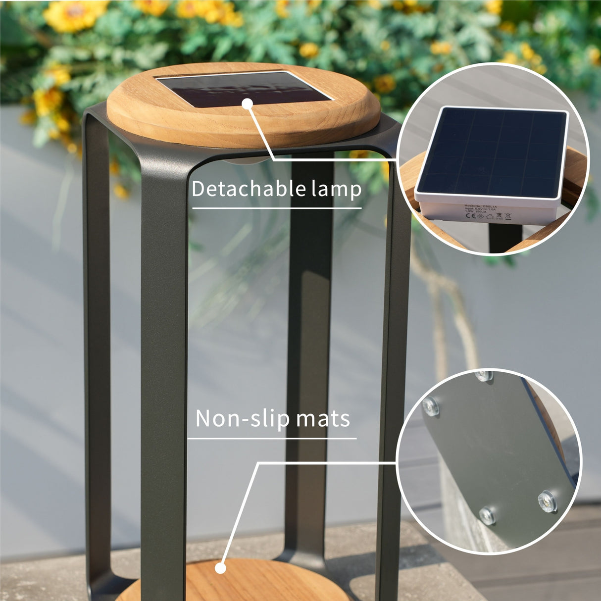 Large Solar LED Outdoor Light - 20x20x4.2cm