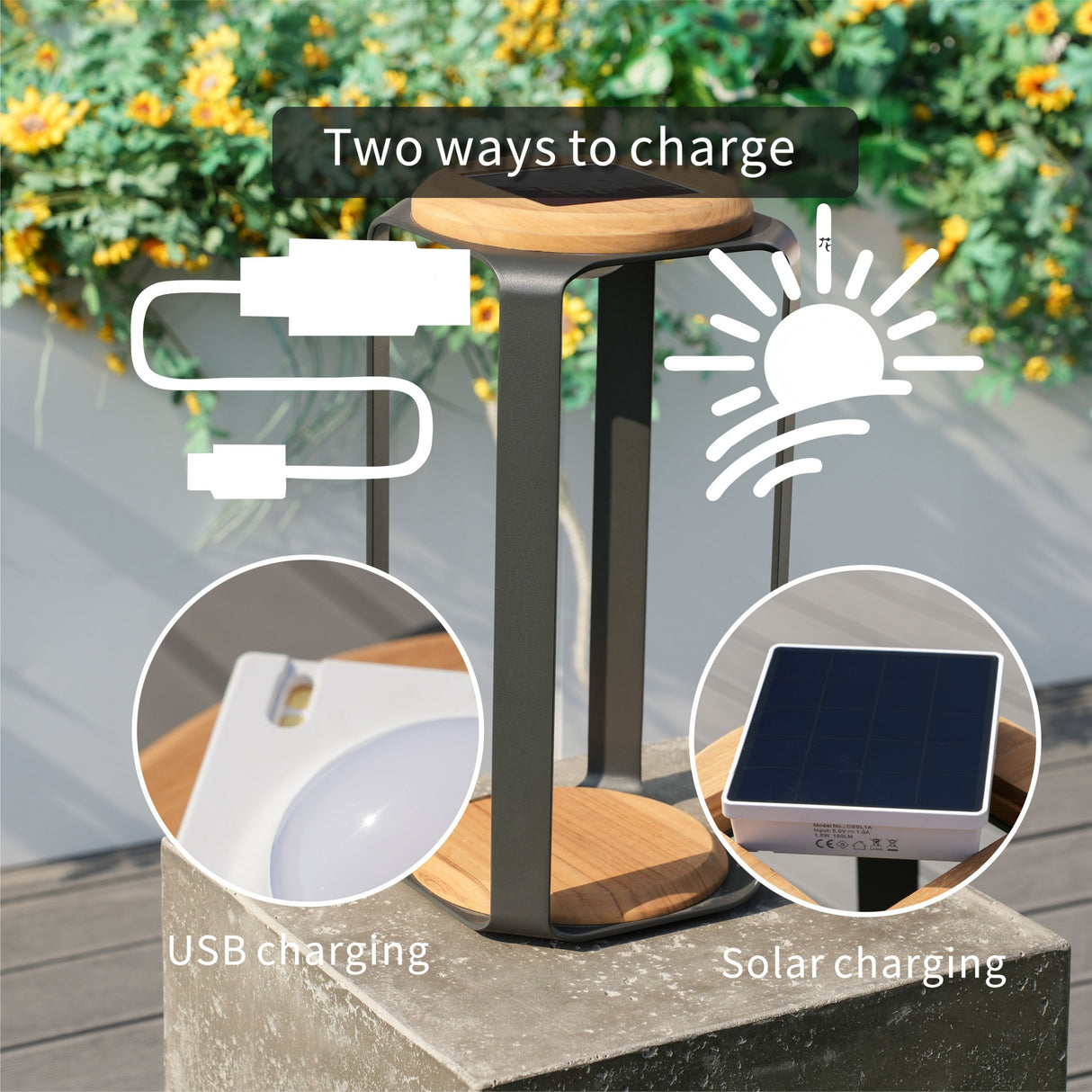 Large Solar LED Outdoor Light - 20x20x4.2cm