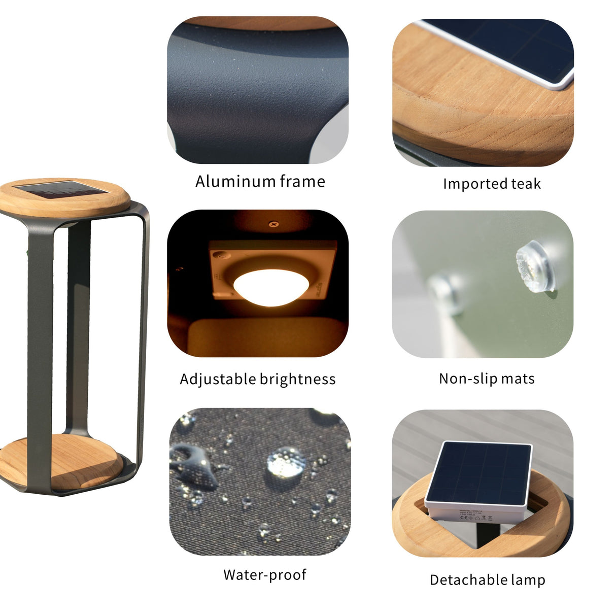 Large Solar LED Outdoor Light - 20x20x4.2cm