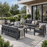 ARVE 7-Seater Modern Aluminium Outdoor Sofa Set - 5 Pieces