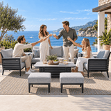 AUREL 7-Seater Aluminium Outdoor Sofa Set - 6 Pieces