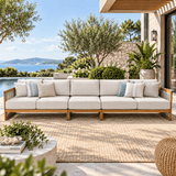 CAVEN Modular 5-Seater Solid Wood Garden Sofa Set - 3-Piece Outdoor Lounge Set