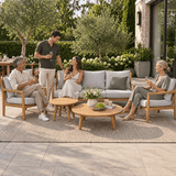 SOLARA 5-Piece Wood Outdoor Sofa Set - 5-Seater