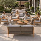 SOLARA 6-Piece Wood Outdoor Sofa Set - 7-Seater