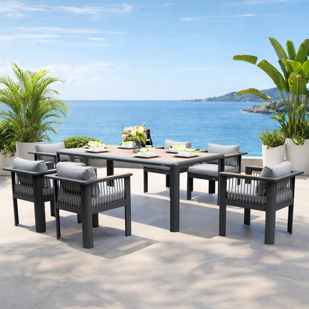 TALARA Aluminium Outdoor Dining Table 2M x 1M