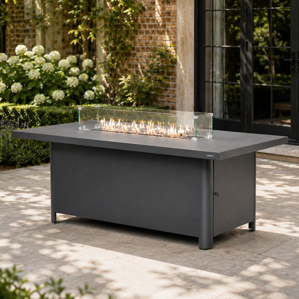 TALARA Outdoor Aluminium Gas Fire Pit Table – Powder-Coated Finish