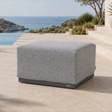 VAREL Aluminium Outdoor Ottoman with Removable Cushion