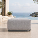 VAREL Aluminium Outdoor Ottoman with Removable Cushion
