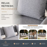 VELORA Aluminium Outdoor 3-Seater Sofa