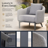 VELORA Aluminium Outdoor Single Sofa