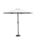 Outdoor Garden Parasol with Steel Pole -  8 Rib, Crank Handle & Vent