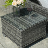 Outdoor Wicker Chaise Lounge (PAL-1128-GR)