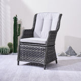 Ravenna Outdoor Wicker Armchairs with Cushions Set of 2 Weather-Resistant Patio Chairs (PAC-010)