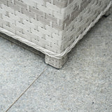 8-Piece PE Rattan Aluminum Corner Conversation Sofa Set with Adjustable Lift Table PAS-16002B-SET