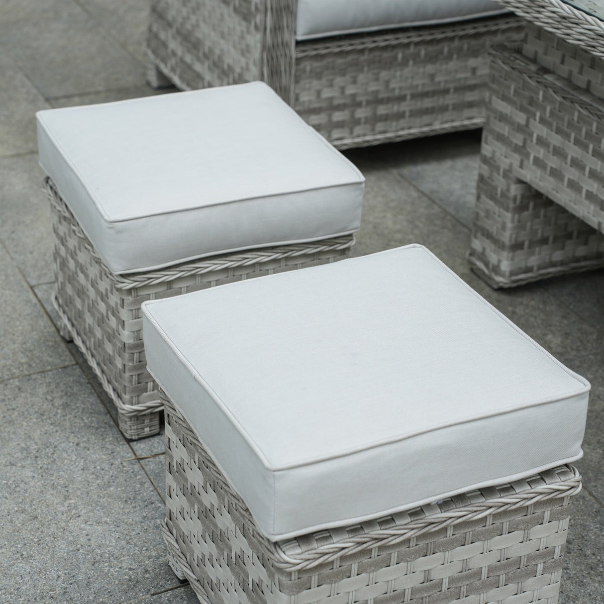 8-Piece PE Rattan Aluminum Corner Conversation Sofa Set with Adjustable Lift Table PAS-16002B-SET