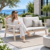 Solid Wood 2-seater Sofa