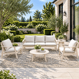 5-Piece Wood Outdoor Sofa Set - 5-Seater