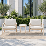 Wood Outdoor Bistro Sofa Set - 3-Piece