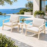 Wood Outdoor Bistro Sofa Set - 3-Piece