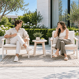 Wood Outdoor Bistro Sofa Set - 3-Piece