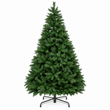 Realistic Full Green Artificial Christmas Tree - Premium PVC Xmas Tree for Indoor Home & Festive Decoration, 6ft/7ft