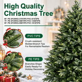 Lush Full Green Artificial Christmas Tree - Realistic Xmas Tree for Festive Home Decoration, 7ft/8ft/9ft