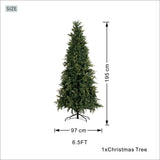 Pre-Lit Artificial Christmas Tree - Realistic Full Green Xmas Tree with LED Lights for Indoor Home Decoration