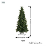Pre-Lit Artificial Christmas Tree - Realistic Full Green Xmas Tree with LED Lights for Indoor Home Decoration