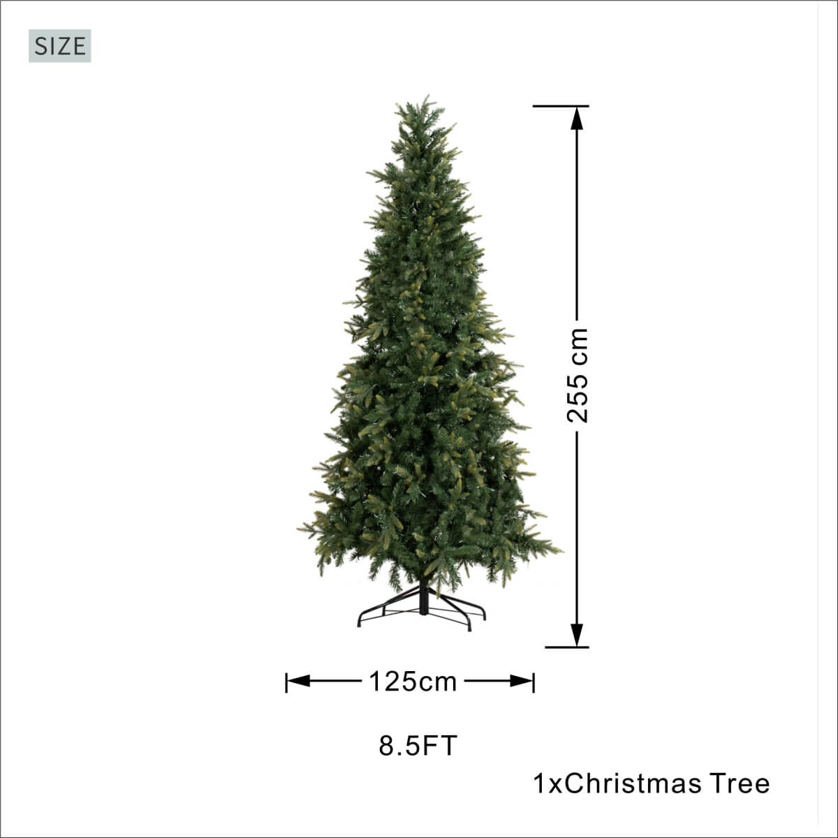 Pre-Lit Artificial Christmas Tree - Realistic Full Green Xmas Tree with LED Lights for Indoor Home Decoration