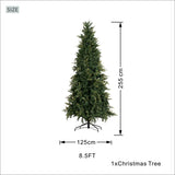 Pre-Lit Artificial Christmas Tree - Realistic Full Green Xmas Tree with LED Lights for Indoor Home Decoration