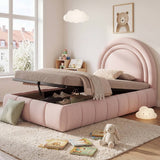 3ft Single Velvet Ottoman Bed - Upholstered Storage Bed with Headboard, Pink