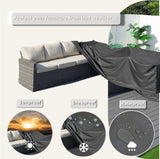 Waterproof L-Shaped Outdoor Sofa Cover RC-26L/27L – Heavy Duty, All-Season Protection