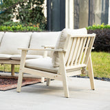 4-Piece Wood Outdoor Sofa Set – 5-Seater