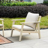 4-Piece Wood Outdoor Sofa Set – 5-Seater