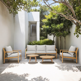 SOLARA 5-Piece Wood Outdoor Sofa Set - 5-Seater