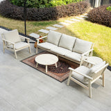 5-Piece Wood Outdoor Sofa Set – 5-Seater