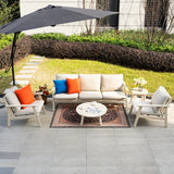 5-Piece Wood Outdoor Sofa Set – 5-Seater