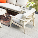 6-Piece Wood Outdoor Sofa Set – 7-Seater