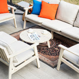 6-Piece Wood Outdoor Sofa Set – 7-Seater