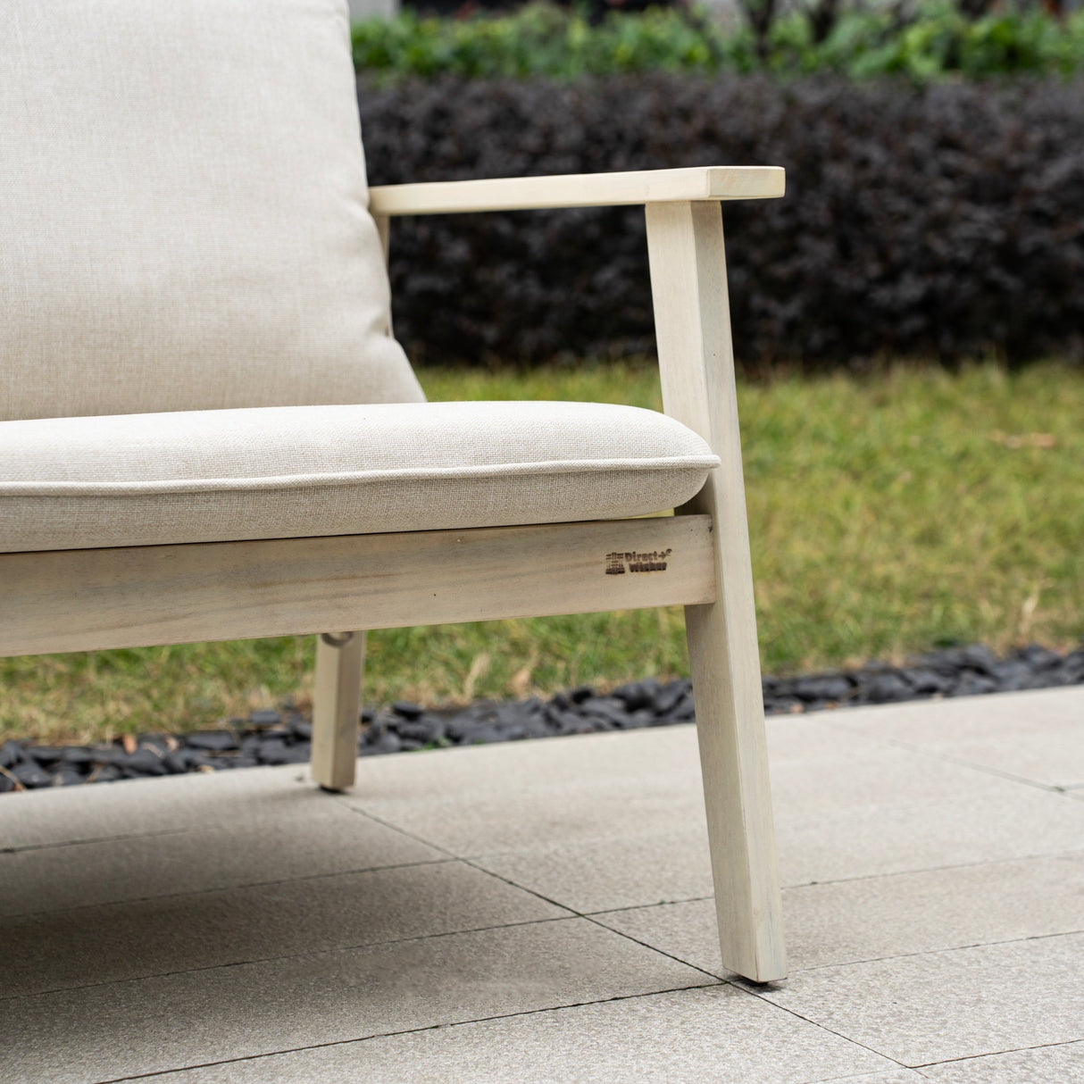 Solid Wood 2-seater Sofa
