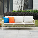 Solid Wood 3-Seater Sofa